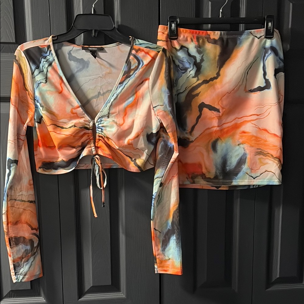 Vibrant Abstract Two-Piece Set